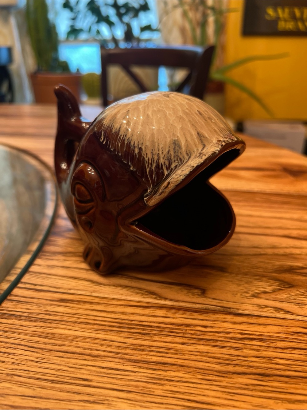Vintage Sperm Whale Planter Kitchen, Sponge Caddy, Ash Tray, Trinket Bowl Brown